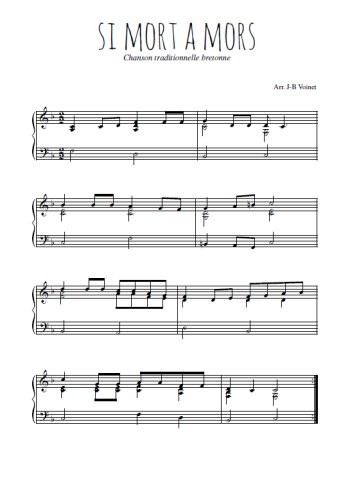Téléchargez l'arrangement pour piano de la partition de Si mort a mors en PDF
